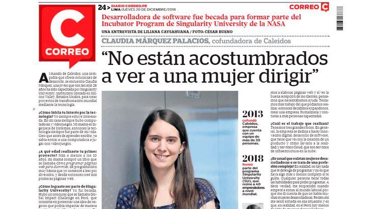 Entrevista a Claudia Márquez, CTO y co-fundadora de Caleidos