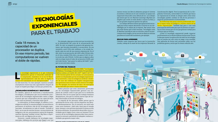 Tecnologías exponenciales para el trabajo