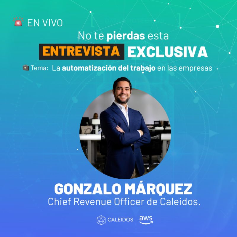 Hoy a las 11:00 AM Gonzalo Márquez, Chief Revenue Officer de Caleidos estará participando en el programa…